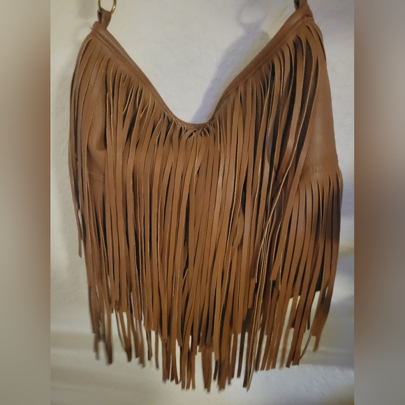 H&M Handbags - H&M Brown Fringe Shoulder Bag